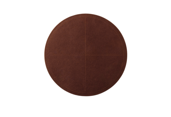 Leather Round Placemat Set 2