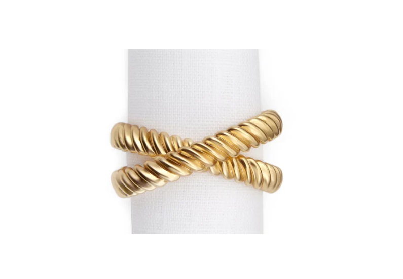 Deco Twist Napkin Ring Set of 4