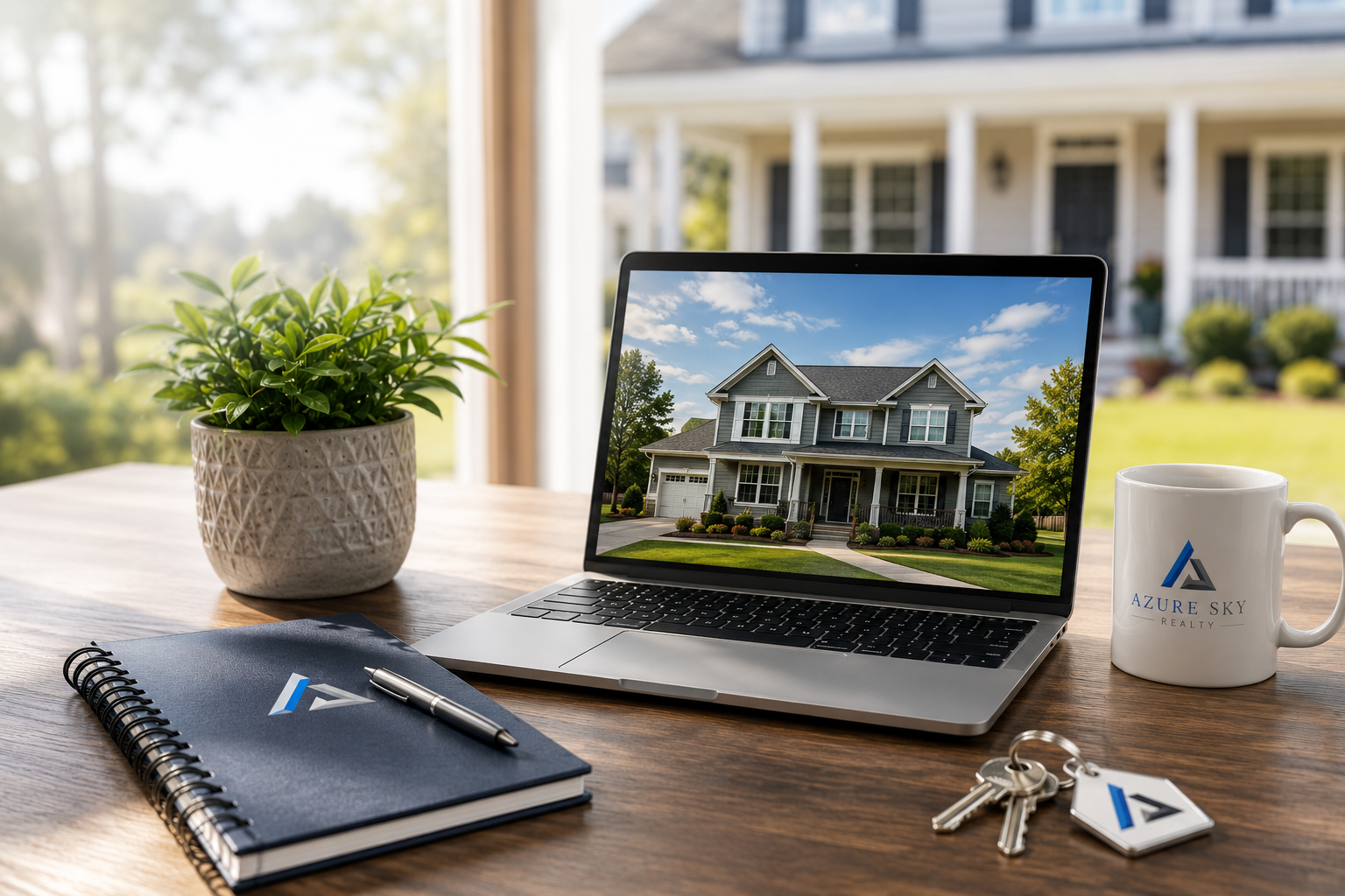 Laptop displaying rental market research with property locations and map pins used to evaluate rental demand, comparable properties, and local market conditions.