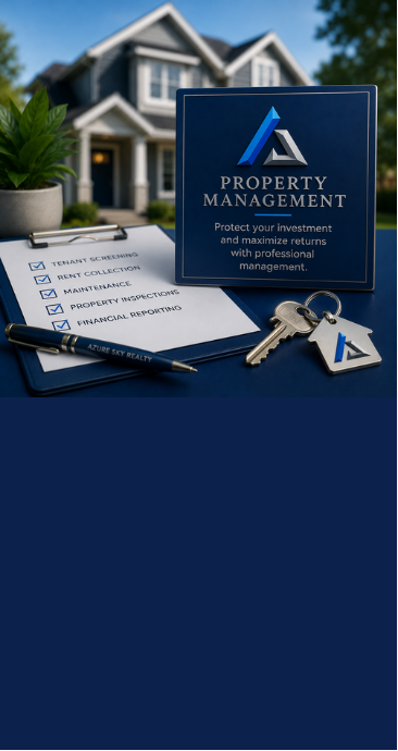 Schedule a property management consultation with Azure Sky Realty to discuss leasing, maintenance coordination, owner reporting, and investment performance.