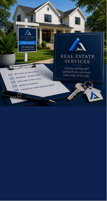 Schedule a real estate consultation with Azure Sky Realty for buying, selling, pricing strategy, and market guidance throughout Central Texas.