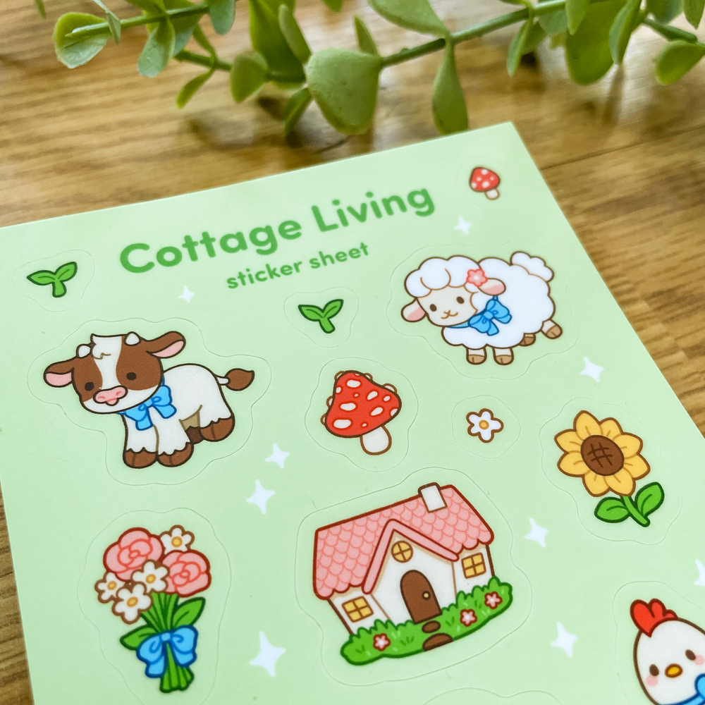 Cottagecore Sticker Sheet — Drawn by Nana