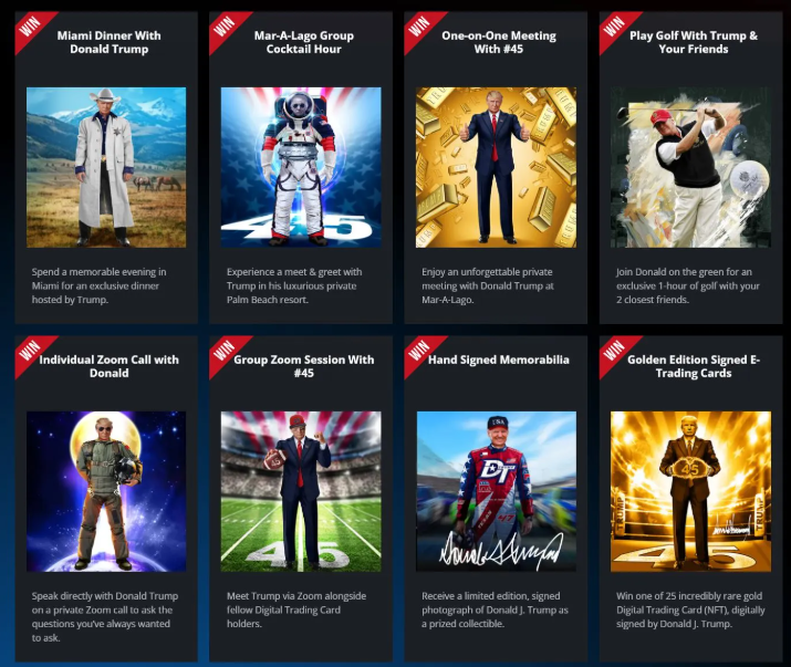 Trump Digital Trading Cards NFT Prices Surge Over 200%