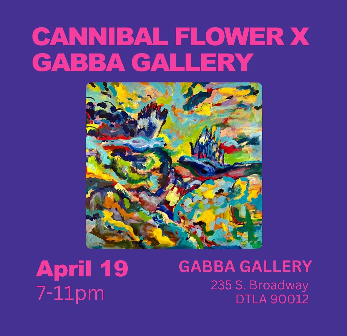 I’m super excited that my piece Birds of Flights will be show cased at Gabba Gallery’s Cannibal Flower Exhibition! The opening is May 17th at 7pm in downtown LA. Link below! @gabbagallery @thisiscannibalflower