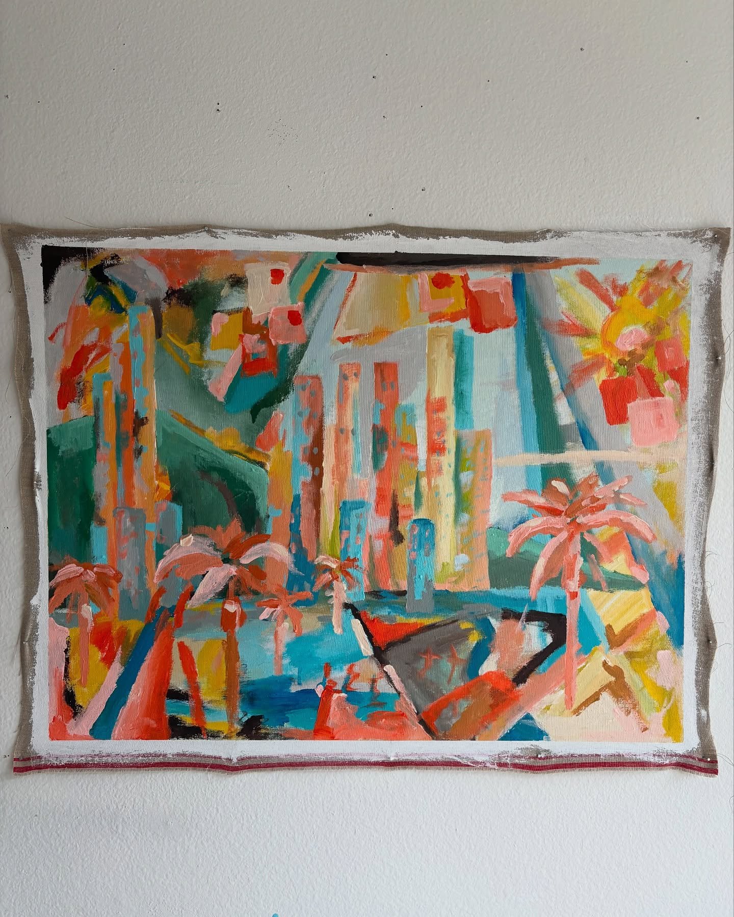 I didn’t get around to sharing this piece from a while back when I created in January. This piece is titled ‘Searching for Destiny’ and it explores the journey of finding a sense of geographic belonging. I wanted to capture the fee