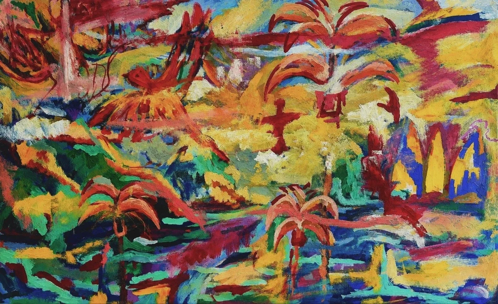  The Fallout  
2024 
38 x 62 inches 
Acrylic on Canvas 
