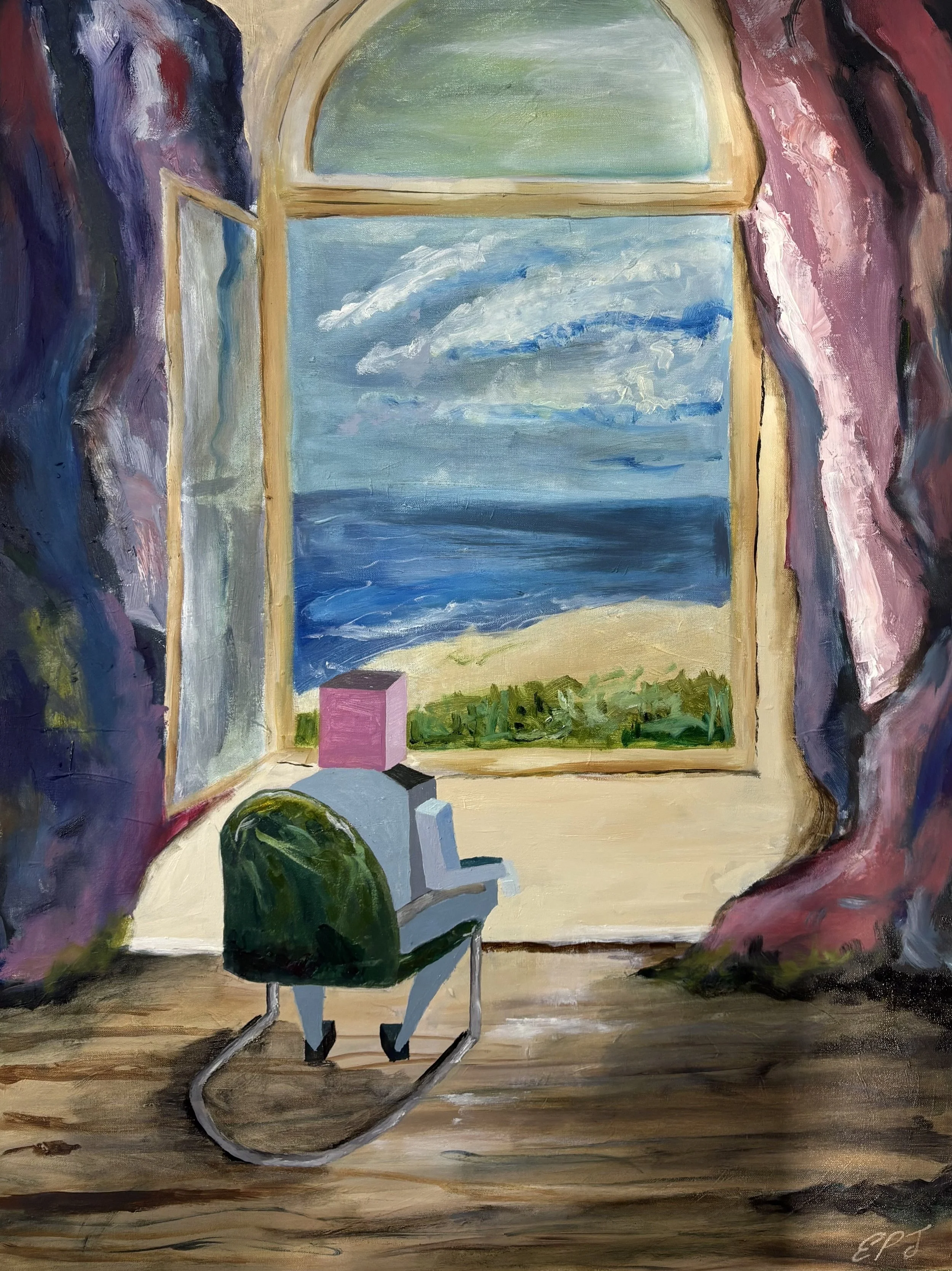  Looking Glass   
  $350   
2026 
17 x 38 inches 
Oil on Canvas 