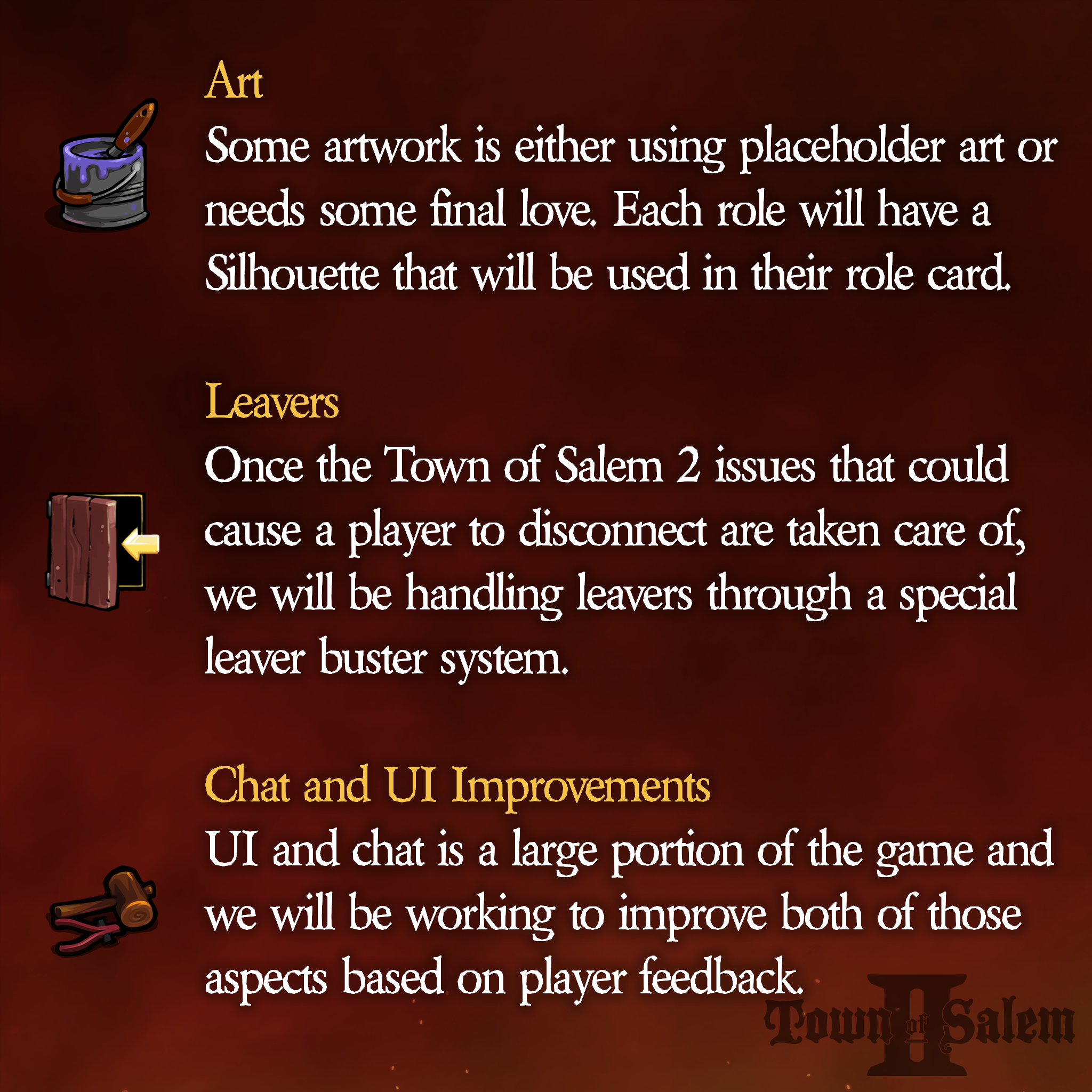 Early Access Roadmap — Town of Salem 2