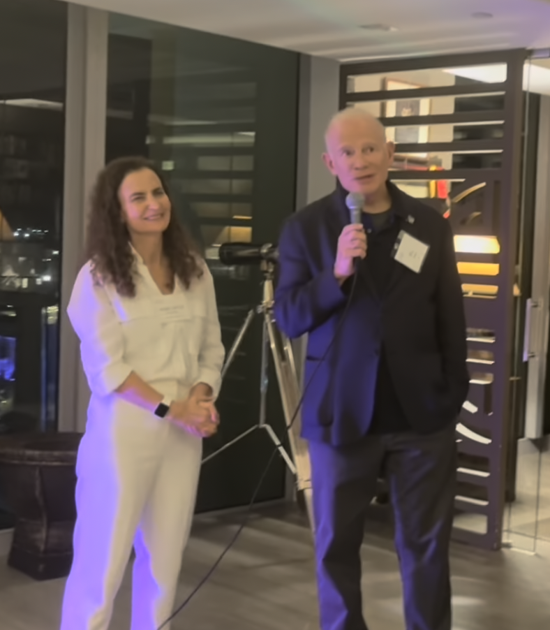 Hanukkah speech with Temple Beth Shalom Rabbi Gayle Pomerantz