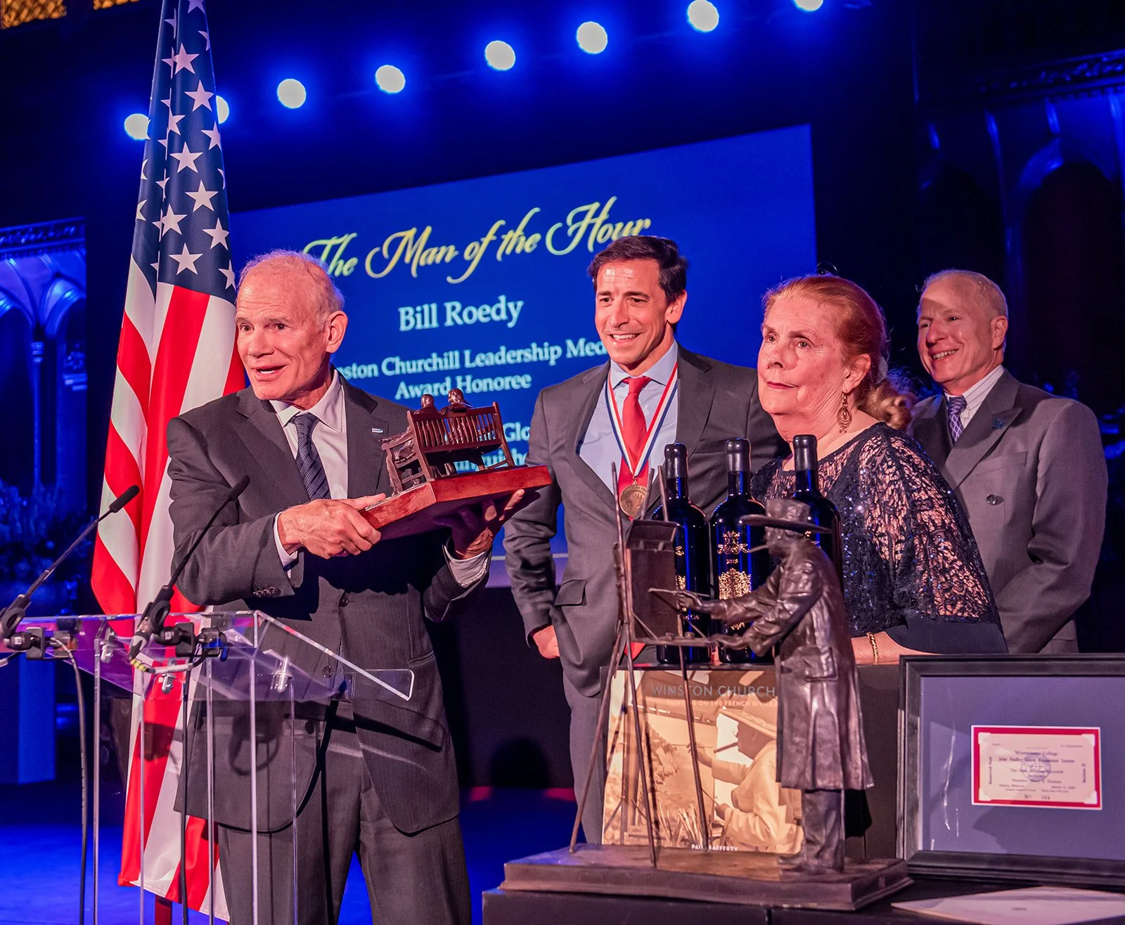Bill receiving the Churchill Leadership Award, June 12th, 2024. 