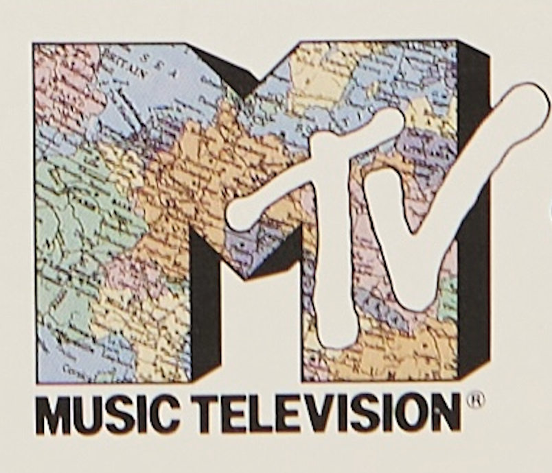 The only MTV logo Bill designed: a map of Europe to show his militant approach to expanding the brand