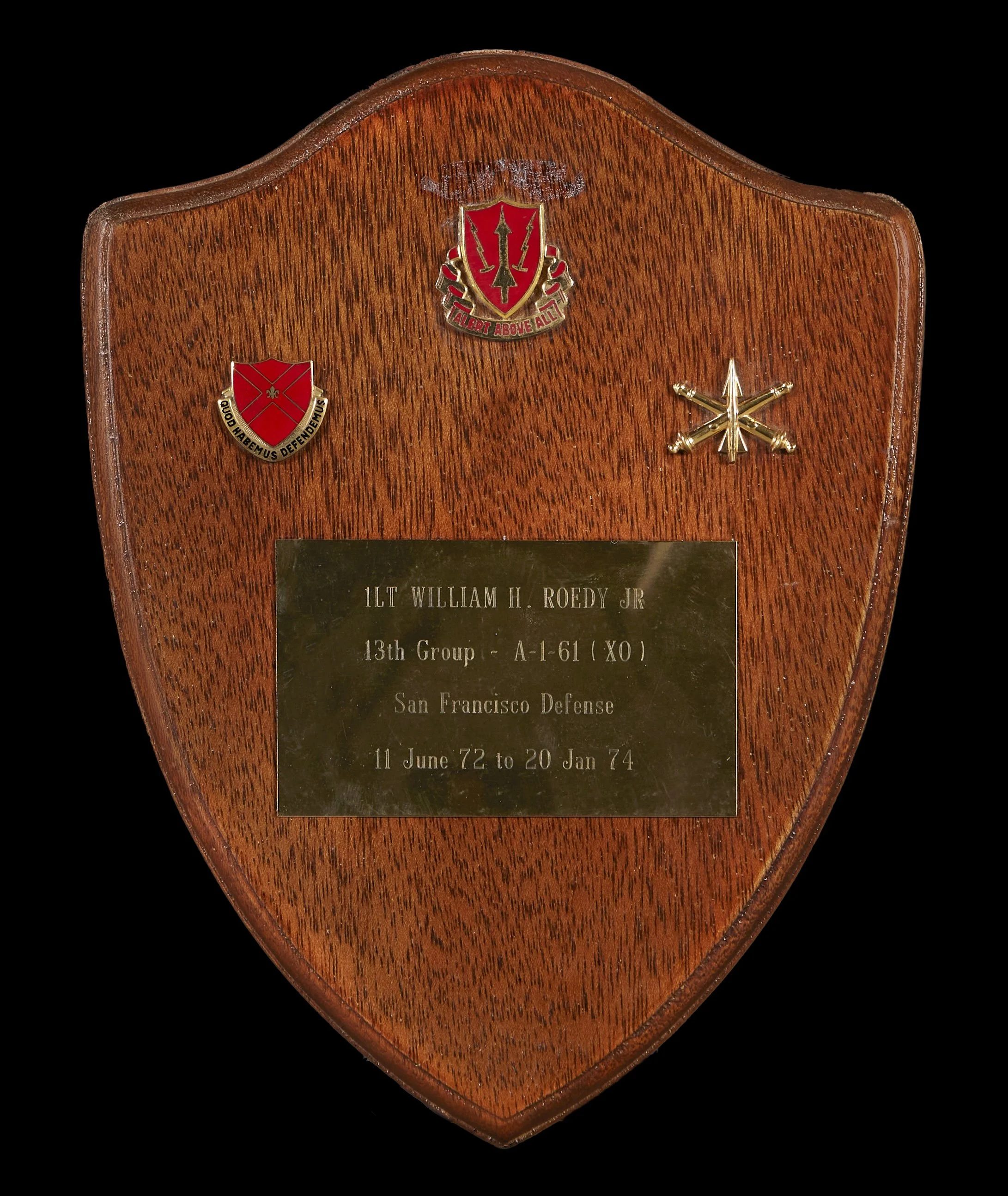 1974 13th Group - A-1-61 ( XO ) San Francisco Defense