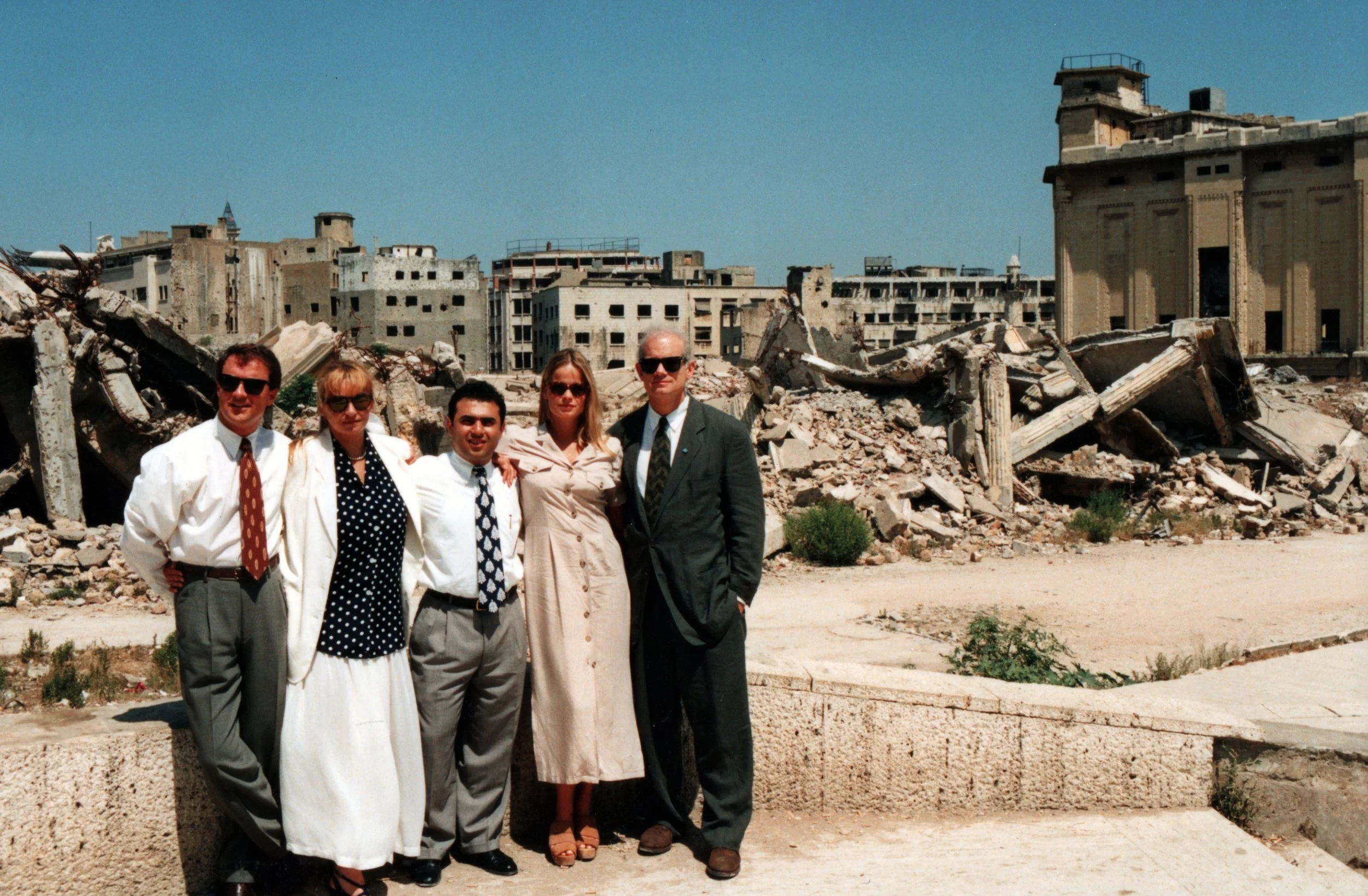 Amongst the rubble in Beirut, Lebanon.