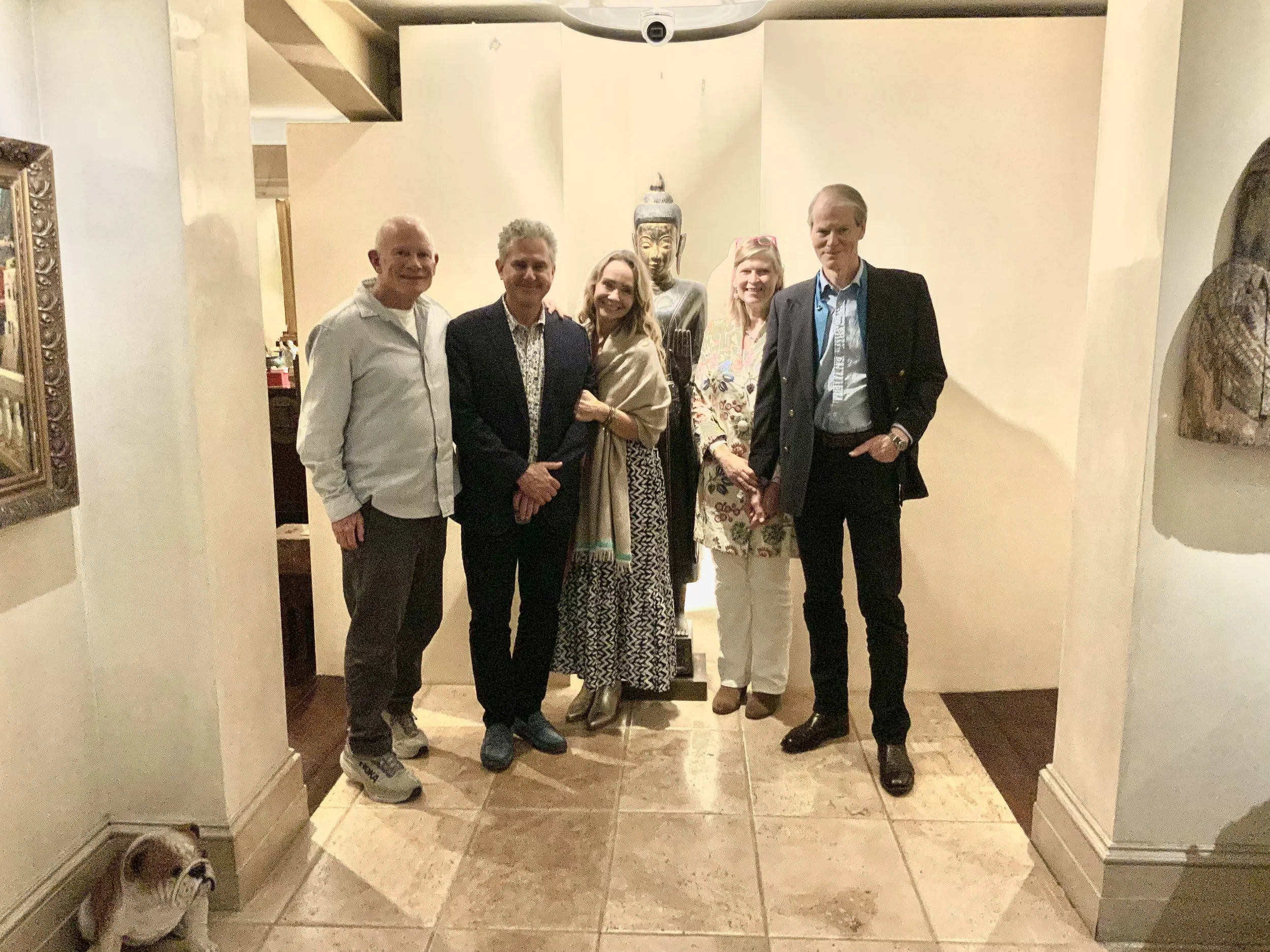 Dinner at the Roedy residence with ophthalmologist Dan Reinstein and General of UK land forces, Sir Adrian Bradshaw