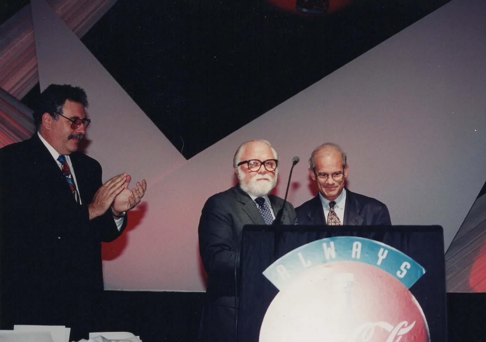 Giving Richard Attenborough an award for his acting in Jurassic Park