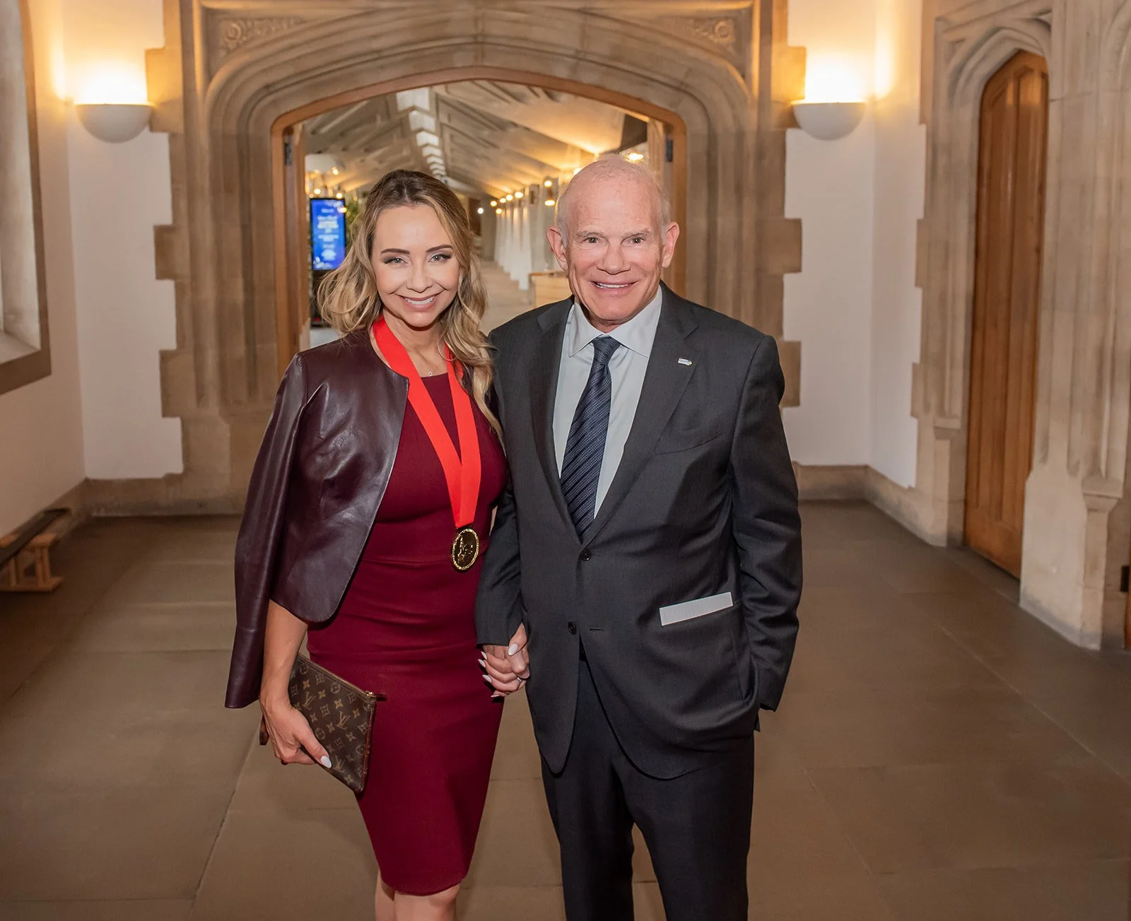 Bill with his wife and fellow Churchill Fellowship award recipient, Alex Roedy.