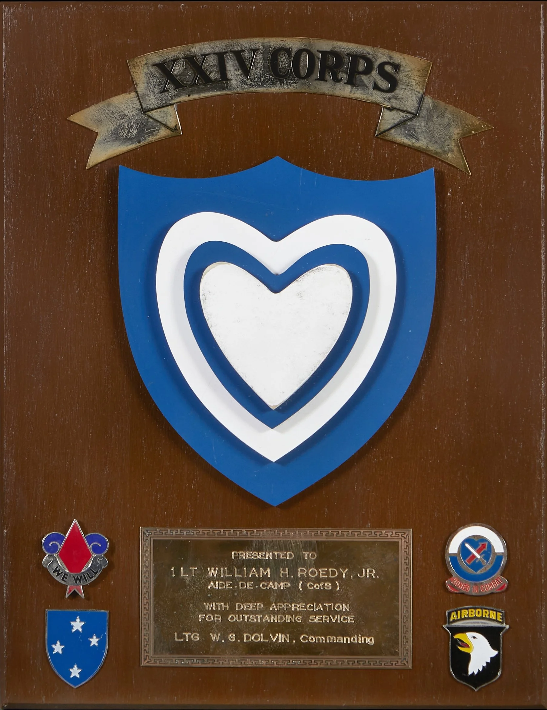 1977 XXIV Corps Award for First Lieutenant Aide de Camp