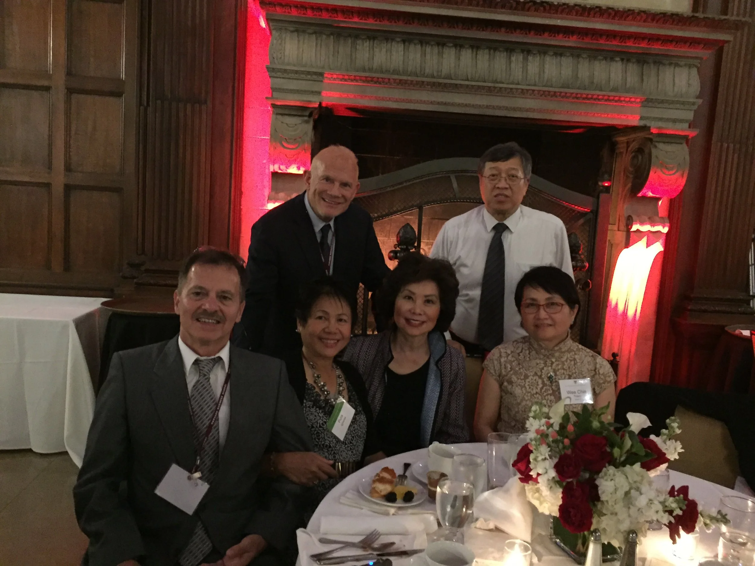 Former Secretary of Transport Elaine Chao and her family at the 2019 Harvard Business School Reunion