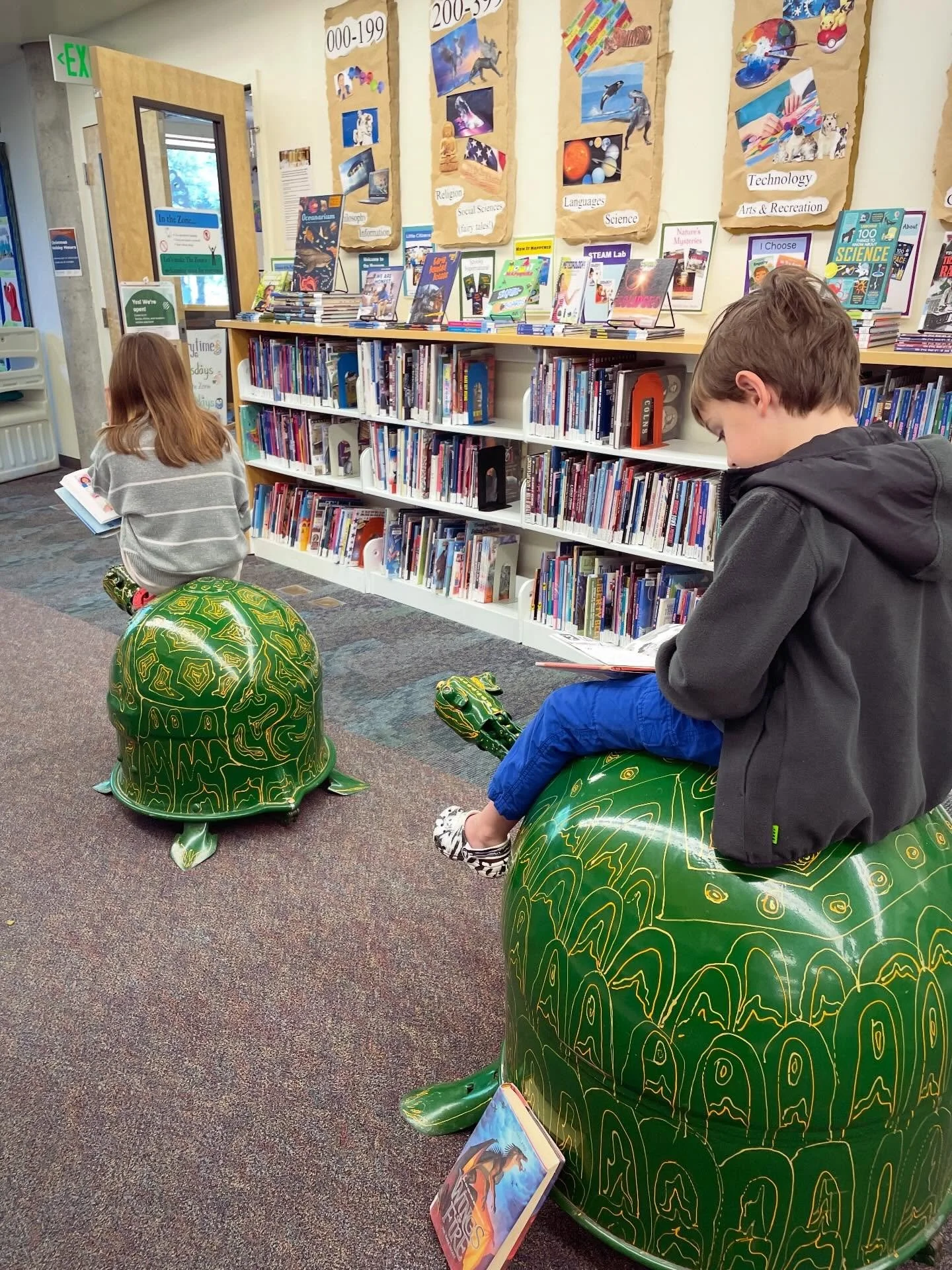 My kids were playing video games. I said, &ldquo;I&rsquo;m running to the library,&rdquo; and the next thing I knew they had their shoes on. (These are not quick to get ready children, if such a thing exists.) On our way in, my son said, &ldquo;I lov