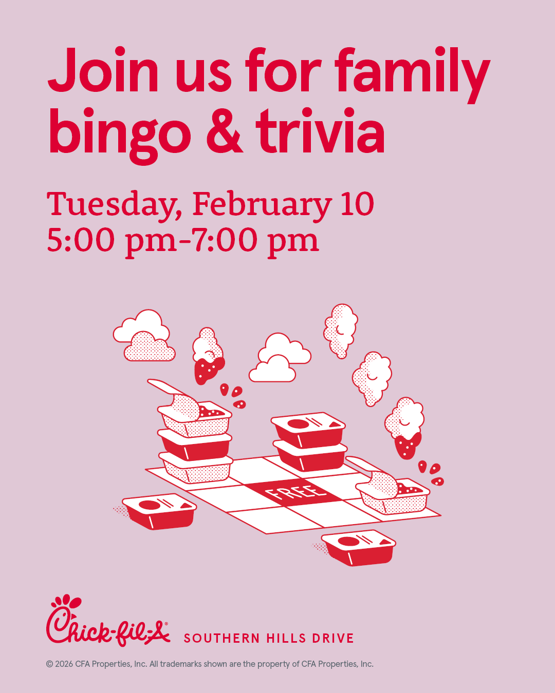 Family bingo & trivia night