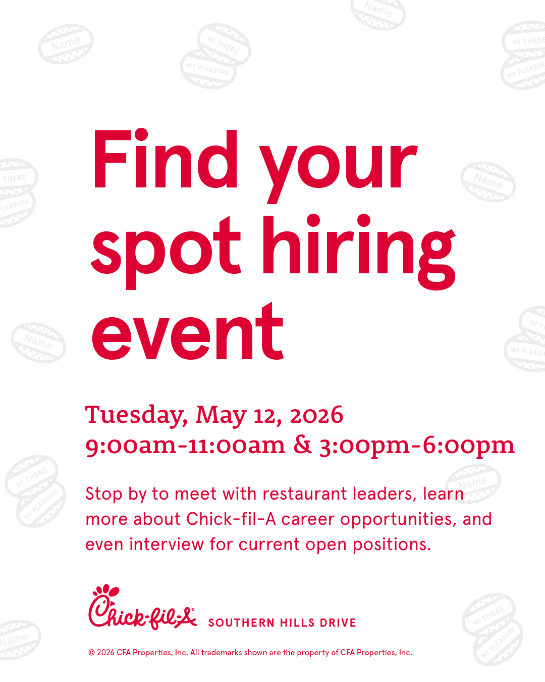 Find Your Spot at Chick-fil-A