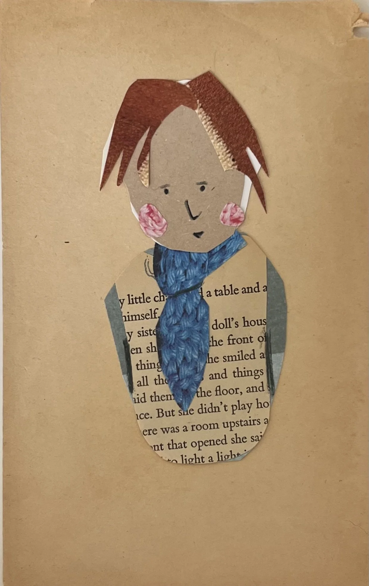 My bookish friend - collage with frame
