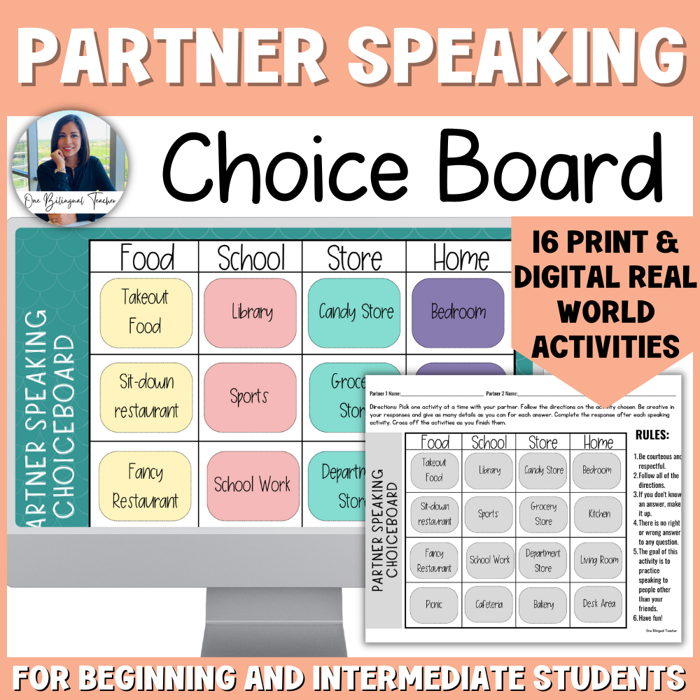 ESL Speaking Prompts Beginning and Intermediate Real Life