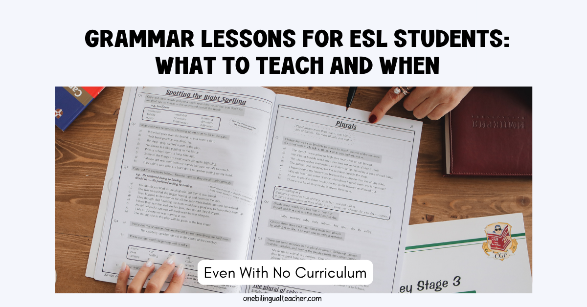 Grammar Lessons for ESL Students: What to Teach and When
