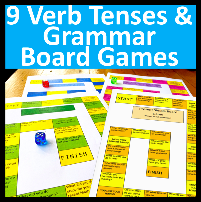 Verb Tenses Board Games