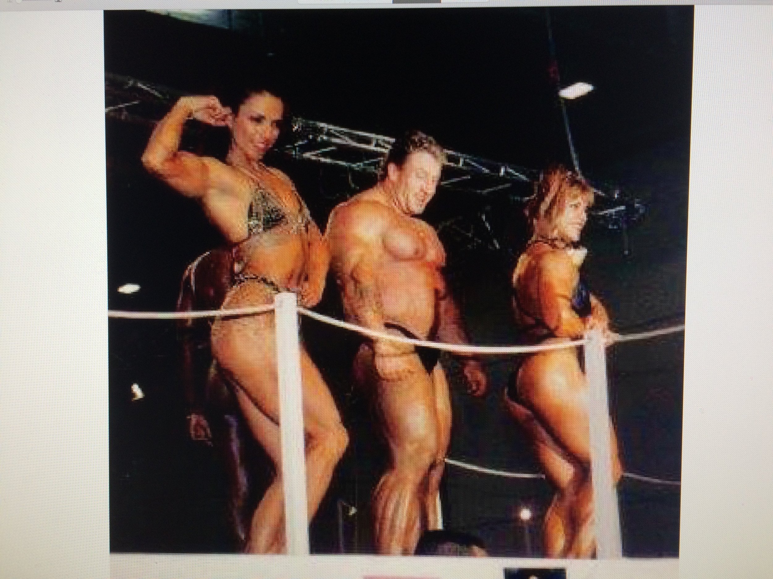 Sharing the Weider stage with two Legends: Mr. Olympia, Dorian Yates and Ms. Olympia, Juliette Bergmann
FIBO, Essen Germany 1994