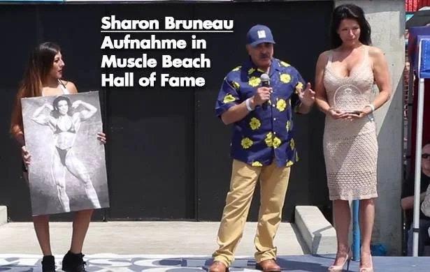 1983 Mr. Olympia and dear friend, Samir Bannout presenting my award. 
I gave the large photo the yound lady is holding of me to Gold's Gym Venice. 