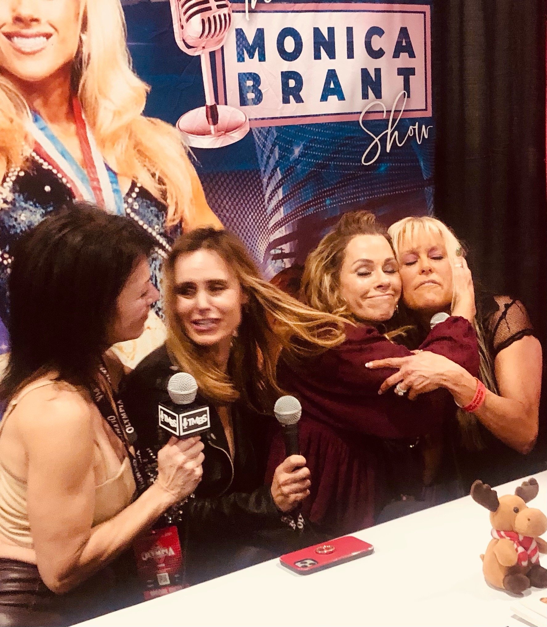 Girl talk Radio / Fitness Celebs at the Monica Brant Booth  ... Sharon Bruneau, Timea Majorova, Monica Brant, Kay Perry-Corbitt