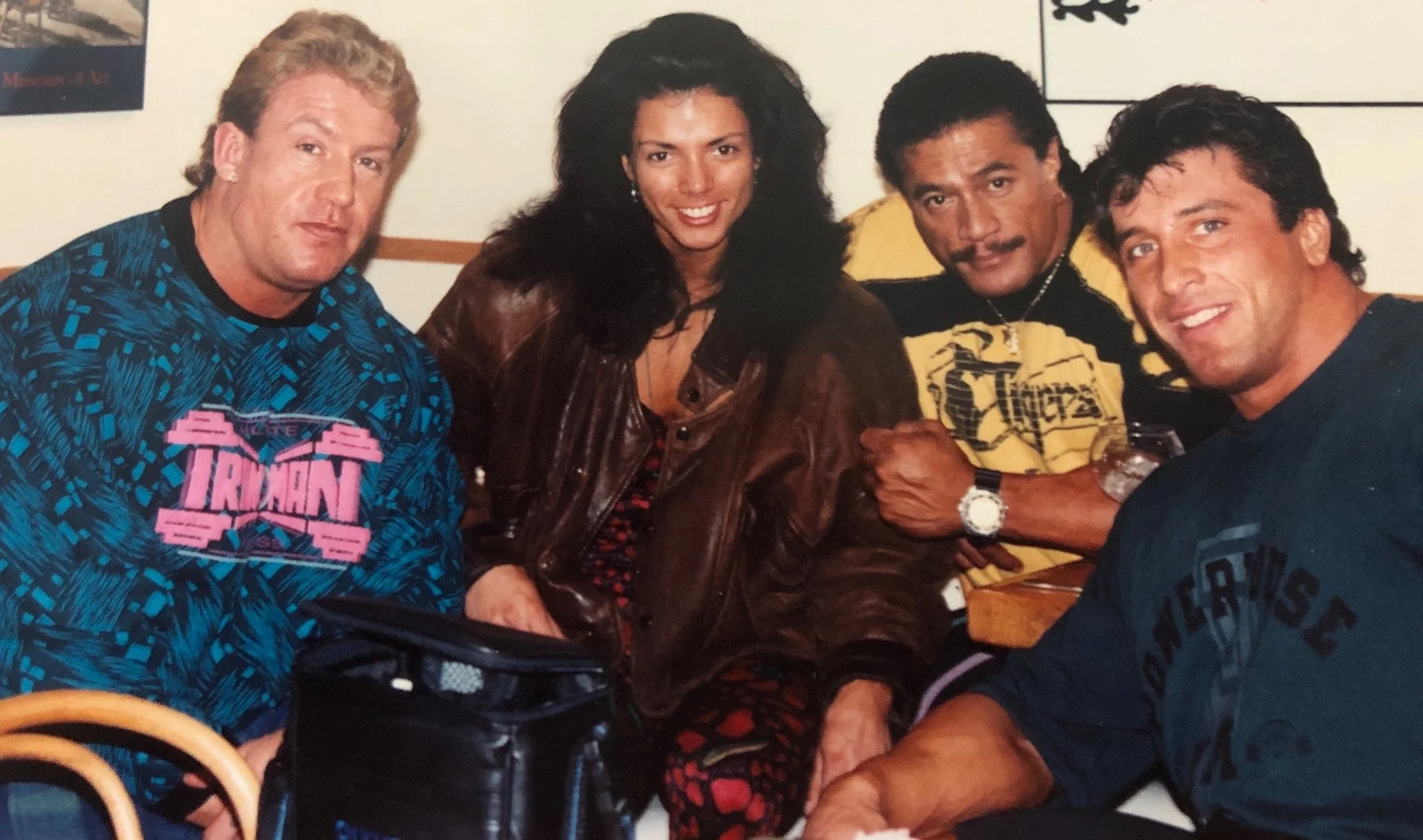 Just hangin out with the Big Boys!
Gator's Gym Classics Seminar (produced by Gator's Gym owner and Bodybuilding Promoter and dear, dear friend - Sergio Bevilacqua)
Mr. Olympia, Dorian Yates. Sharon Bruneau. the late Sonny Schmidt and Champ, Milos Sar