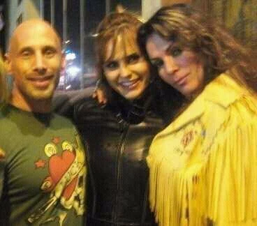 Bodybuilder Jeff Behar, Fitness Champion Timea Majorova, and myself at a celebration of life at the Baked Potato Jazz Club in L.A. for our dear friend, Kenny Kassel.