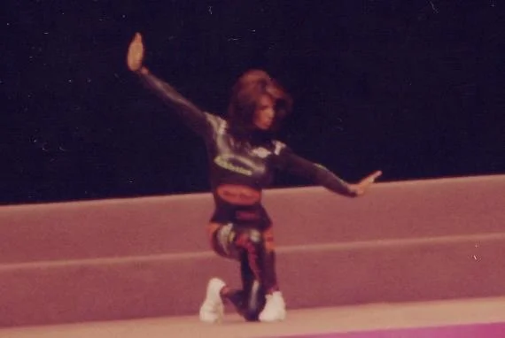 Individual routine at the Inaugural Ms Fitness Olympia, 1995
I wanted to be different and performed a WuShu Routine wearing a piece from my clothing line in the day, One Piece Bodysuit.
Didn't place, should have stuck with dance but, not a Gymnast. A
