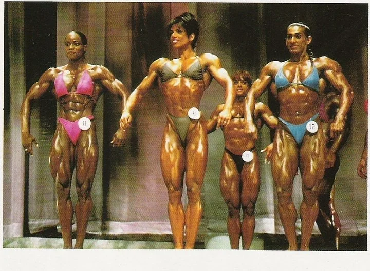 Call outs at the 1993 Ms. Olympia
Yolanda Hughes, Sharon Bruneau, Marie Mahabir