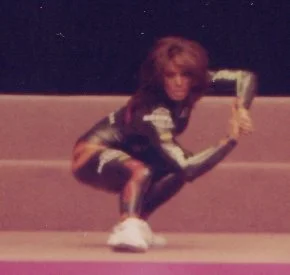 Individual routine at the Inaugural Ms Fitness Olympia, 1995
I wanted to be different and performed a WuShu Routine wearing a piece from my clothing line in the day, One Piece Bodysuit.
Didn't place, should have stuck with dance but, not a Gymnast. A