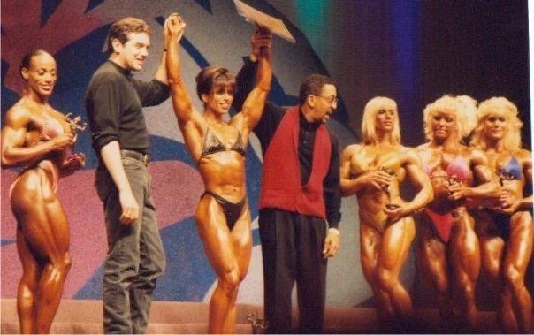 Aside from befriending, receiving a contract and working for Mr. Joe Weider (DREAMS DO COME TRUE!!), It was also meeting the Great, late, Gregory Hines, thru the sport and having he and Legendary Actor, Chazz Palminteri ask to present me with my 10th