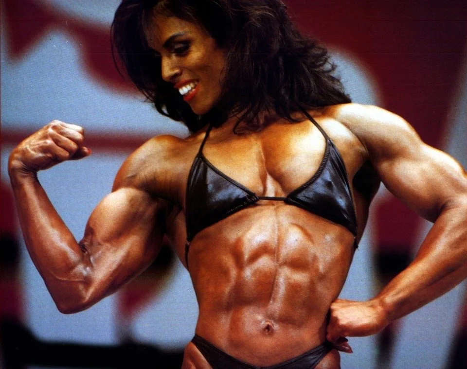 Snapshot  - Flexing it during my individual routine at the 1992 Ms Olympia