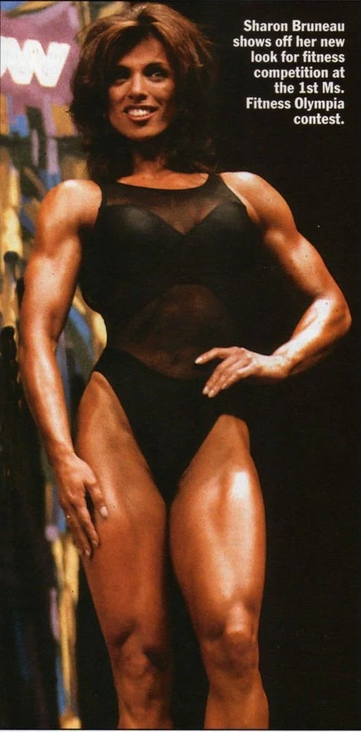 Feature: Sharon Bruneau onstage at Inaugural Ms Fitness Olympia 1995