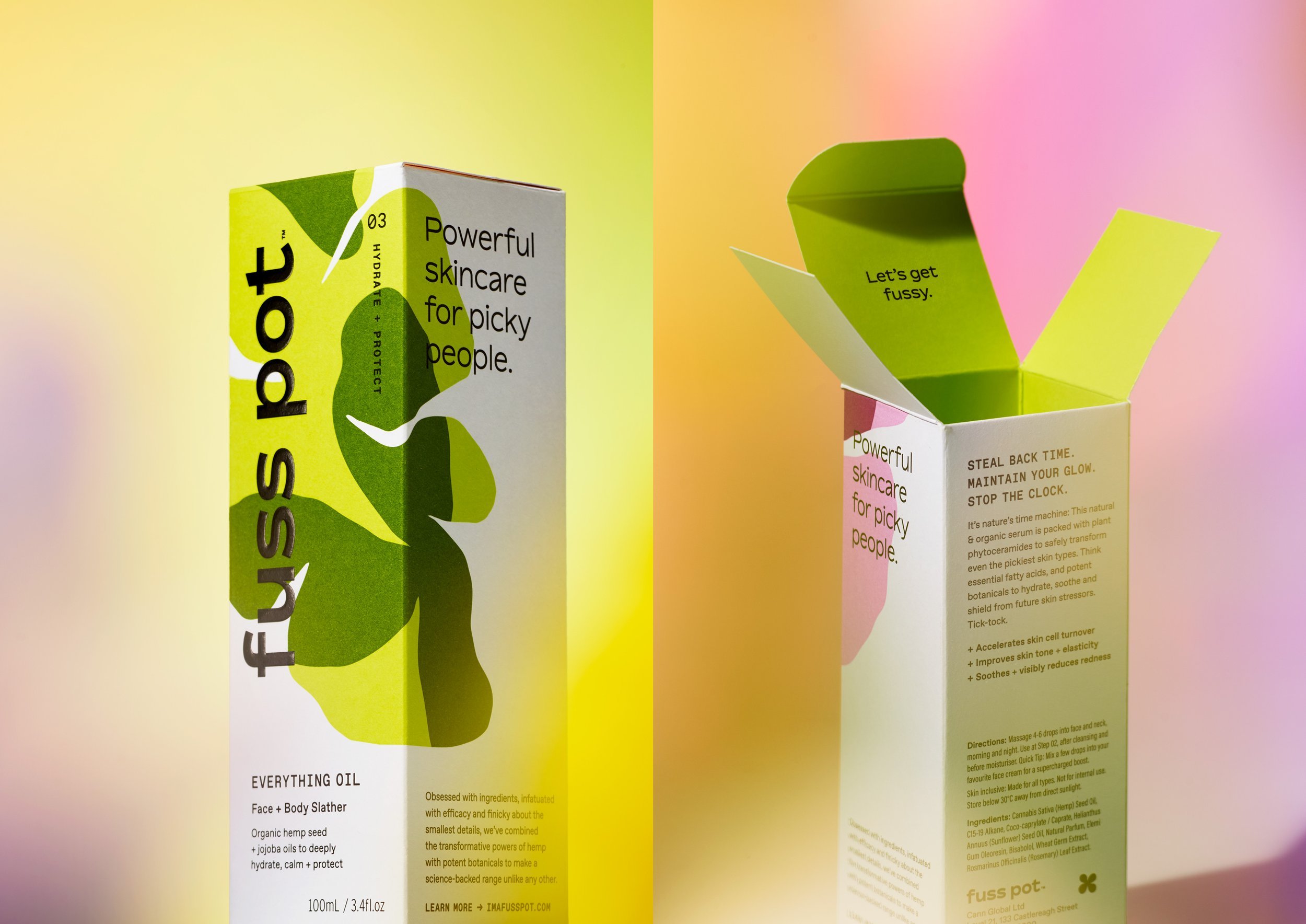Fuss Pot brand strategy and packaging copy for design by Bronwyn Williams brand strategist