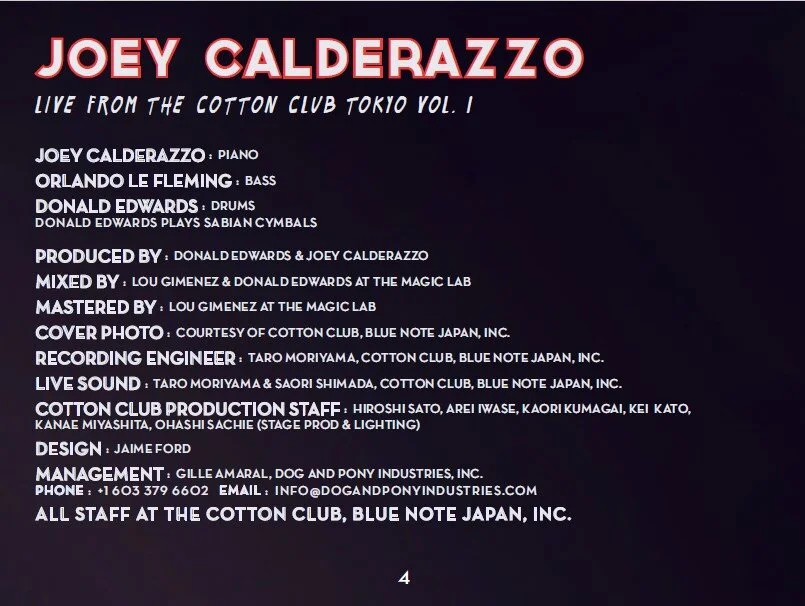 Joey Calderazzo Digital Booklet Shot