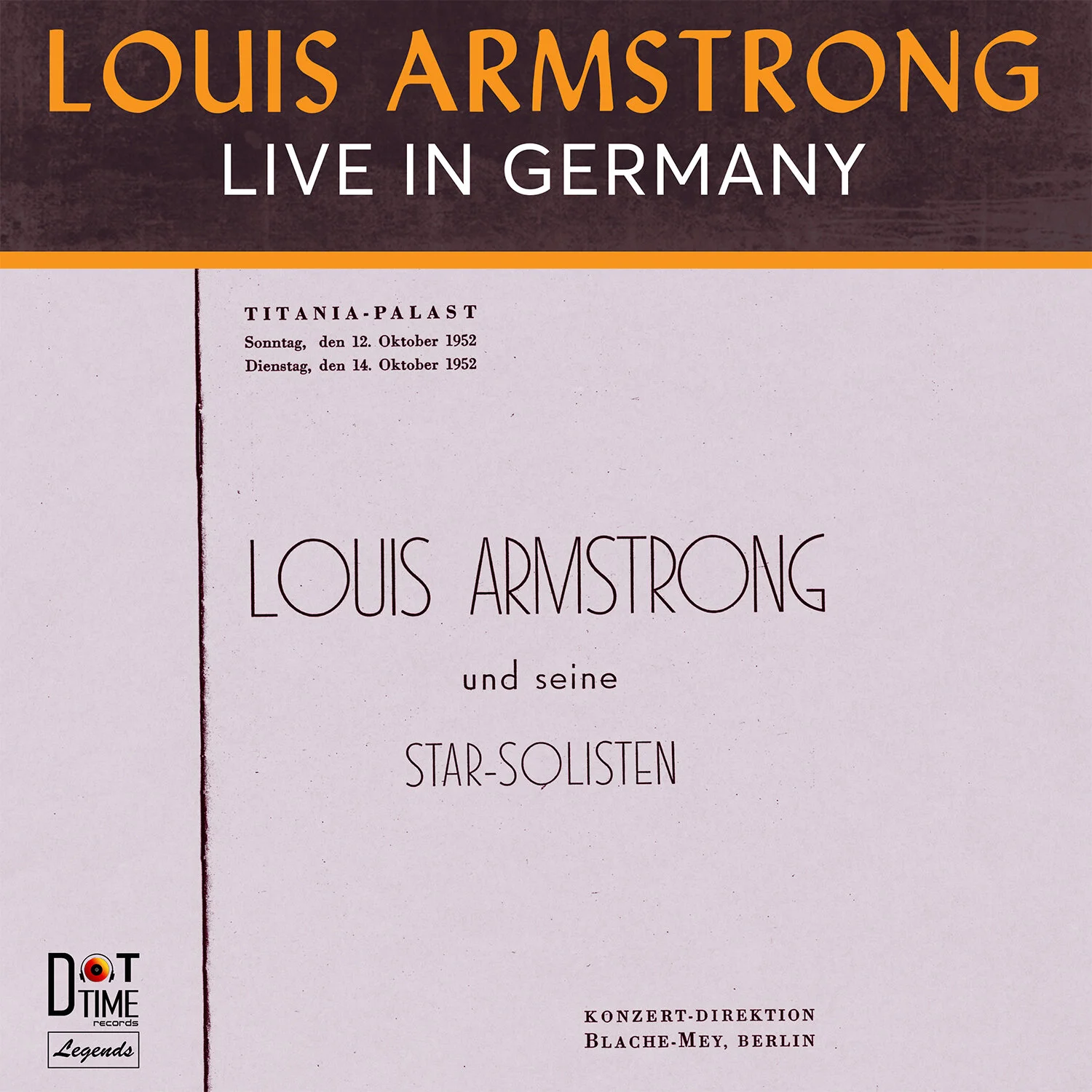 Louis Armstrong: Live in Germany Vinyl Cover