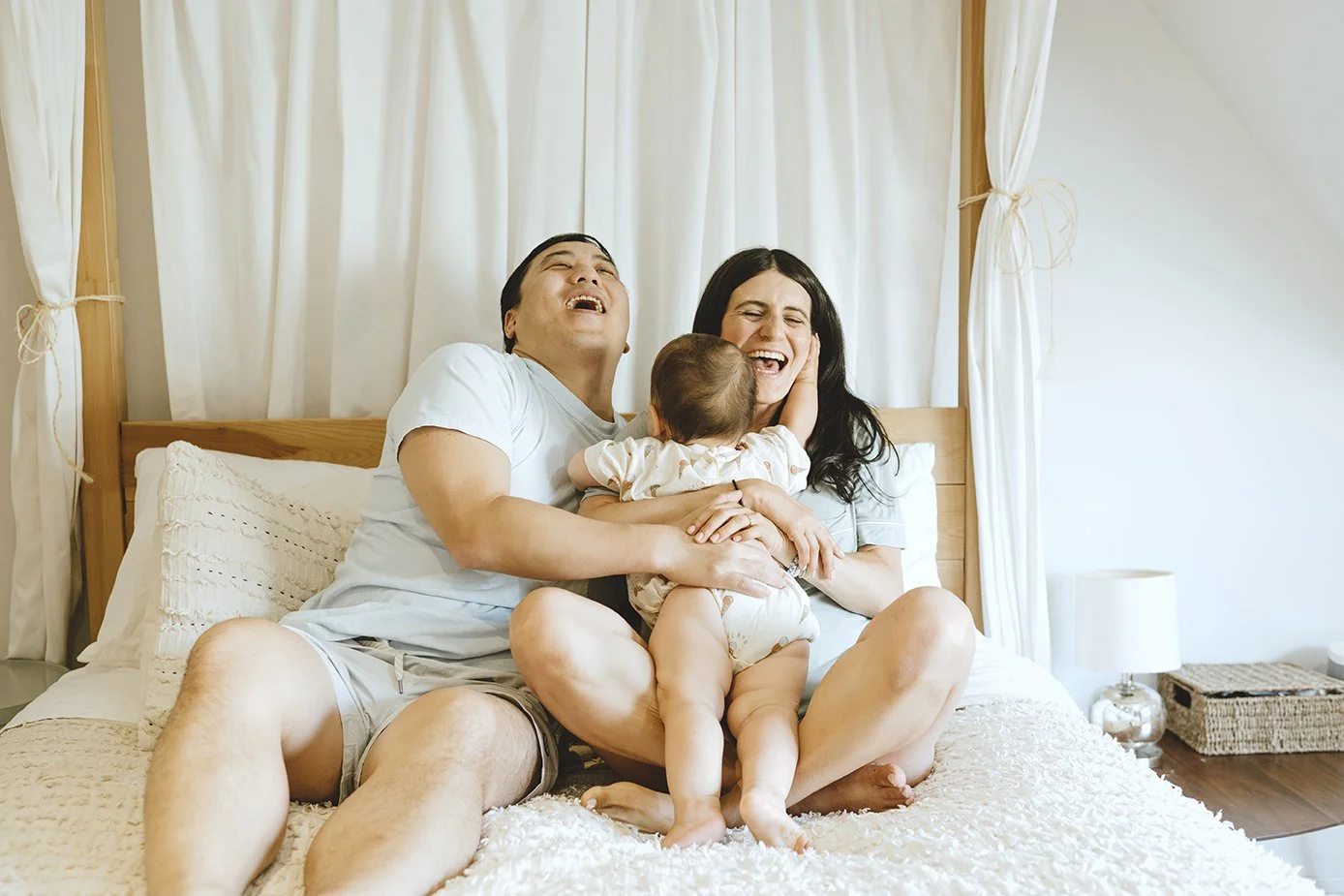 Candid family photo taken in a toronto home