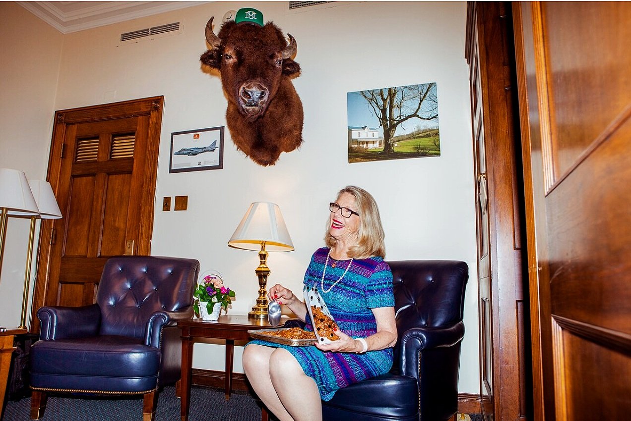 Rep. Carol Miller (R-W.Va.) holds her signature homemade candied pecans. “I enjoy making my homemade pecans because they are healthy, fun to make and bring everyone together to snack on.”