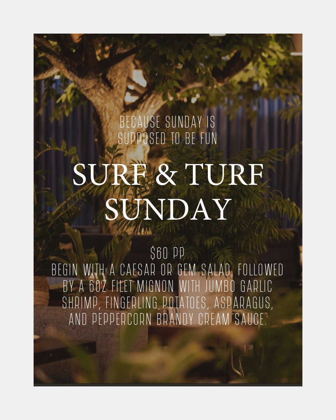 SURF &amp; TURF SUNDAY
