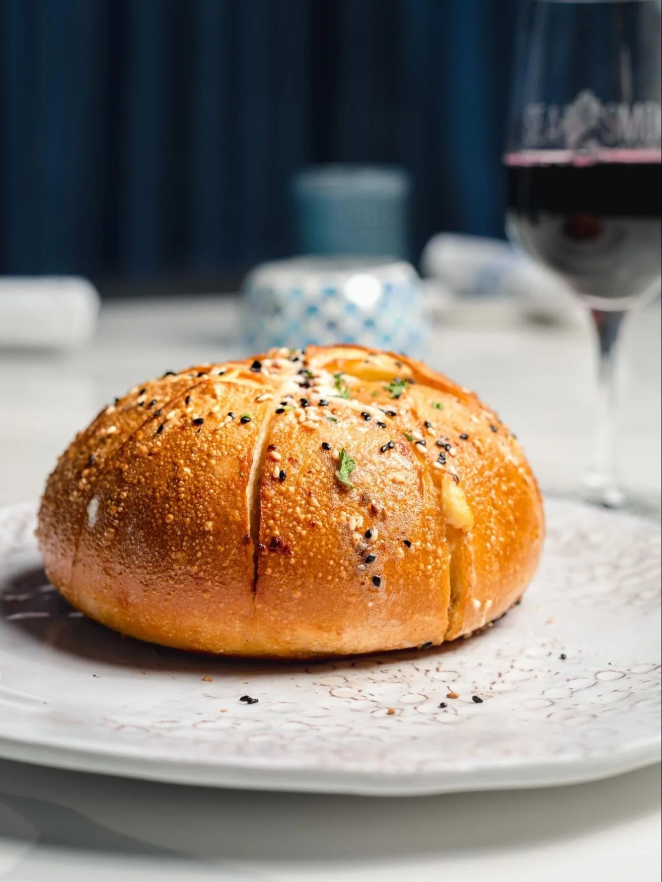 Getting a little messy is all part of the fun when sharing our ricotta bread.