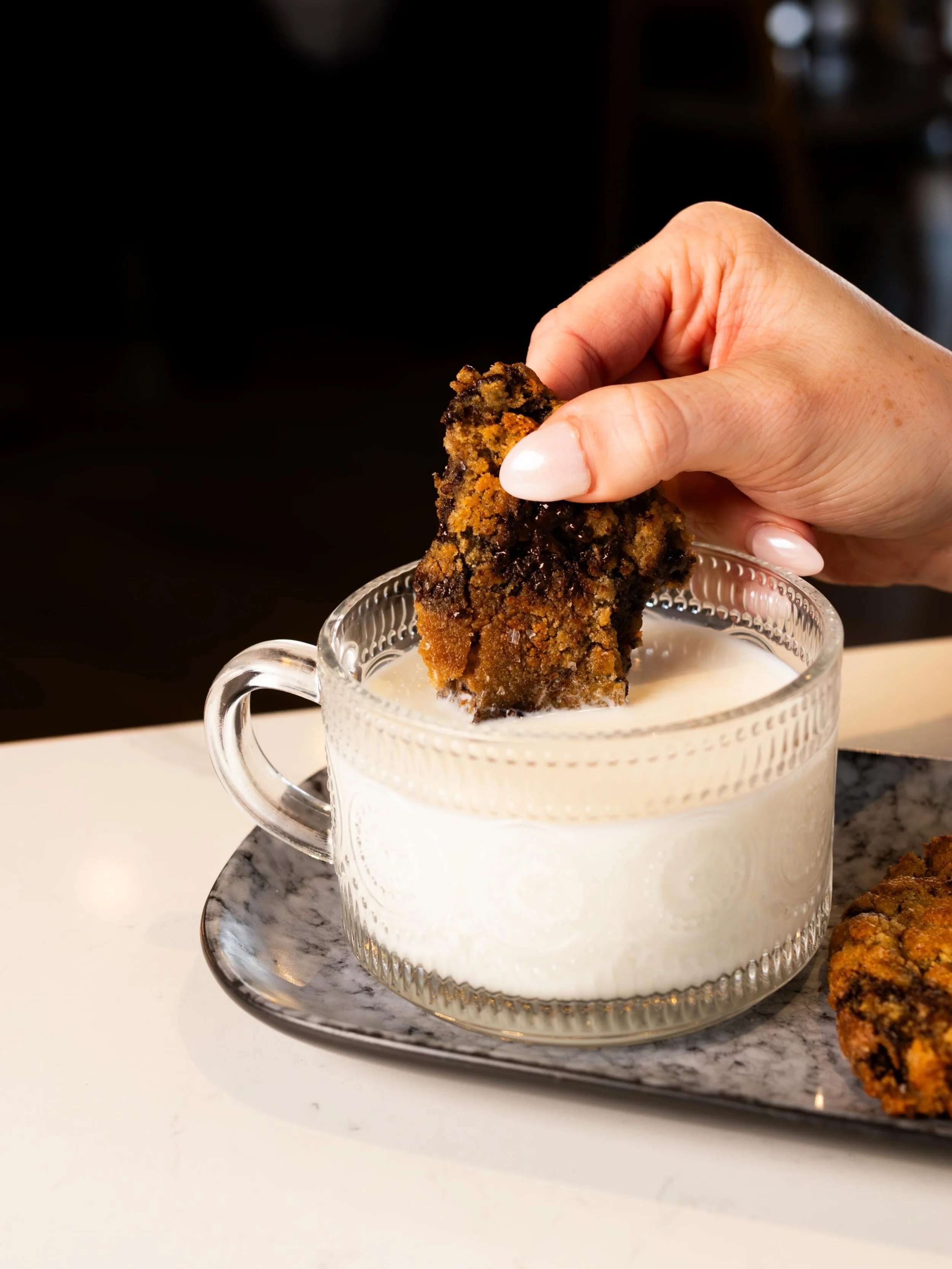 There&rsquo;s no sweeter way to finish your meal than with our cookies and milk. 🍪