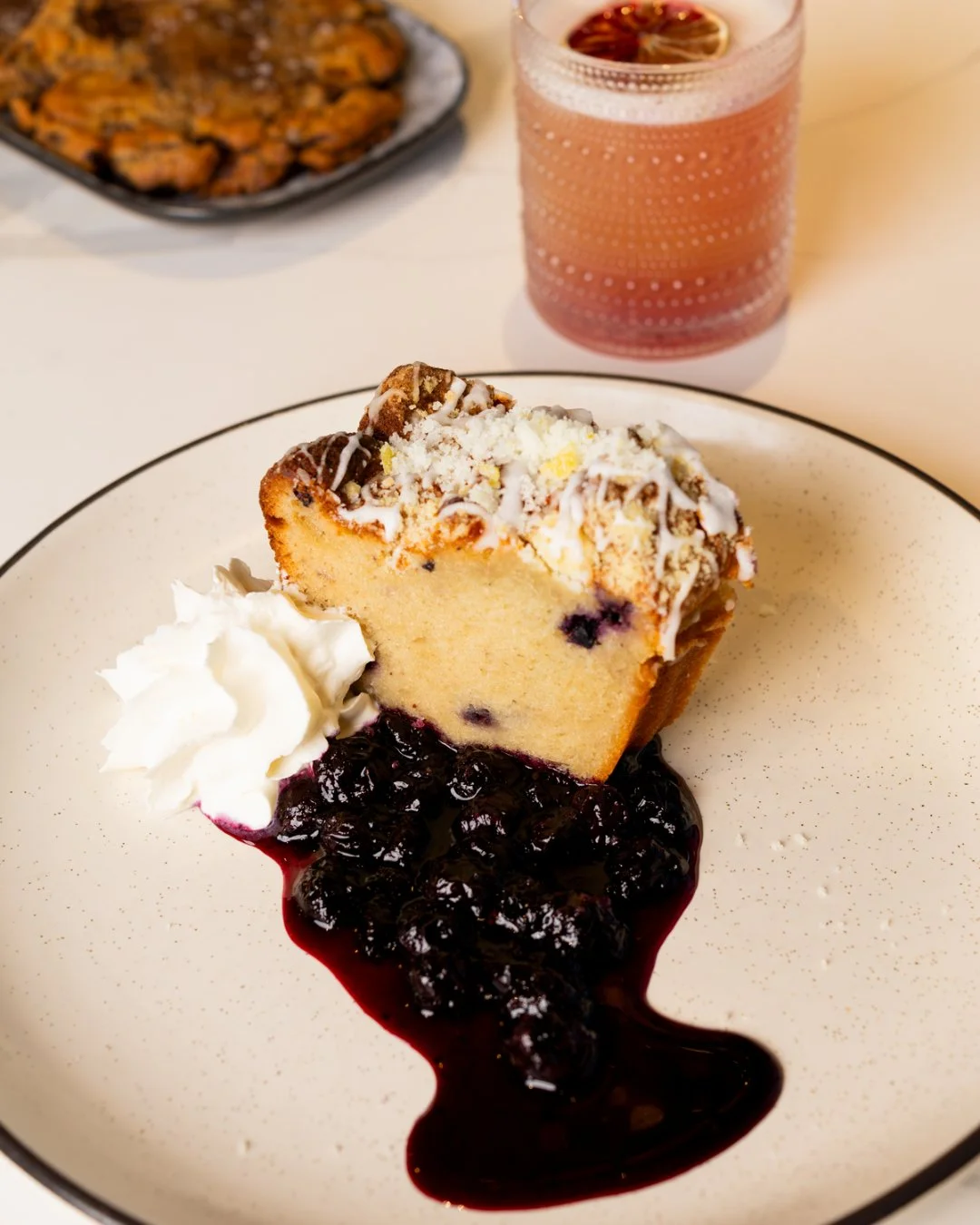 You're gonna want to save room for this...

LEMON BLUEBERRY CRUMB CAKE | blueberry compote, lemon sugar
