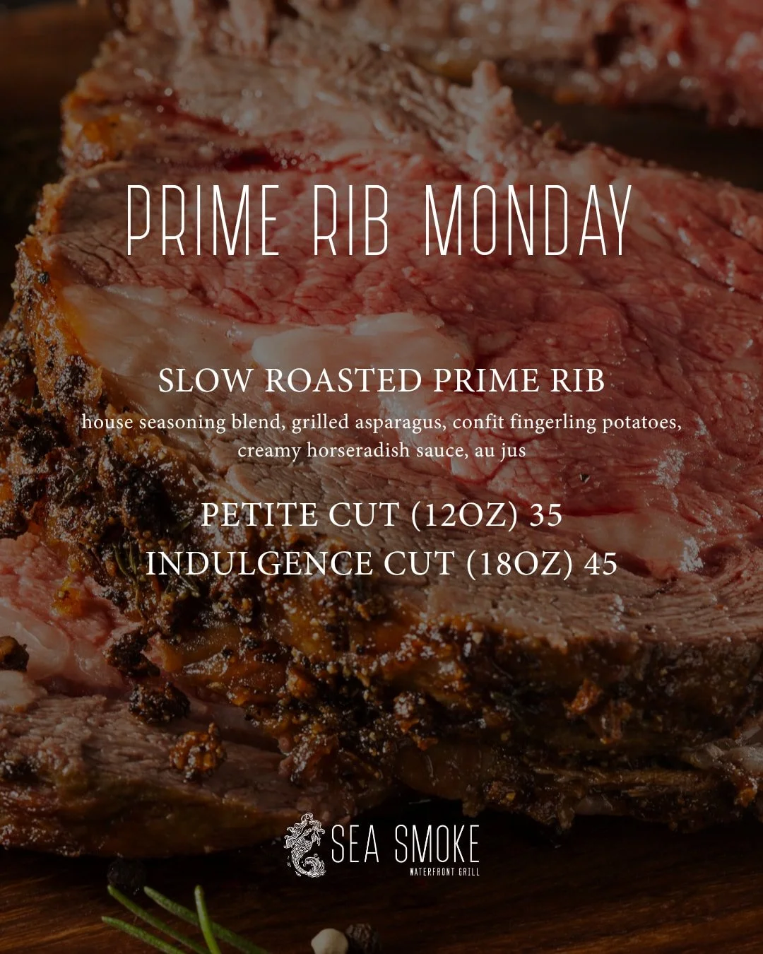 Today&rsquo;s Plans: Prime Rib 🥩

Slow-roasted prime rib, grilled asparagus, confit fingerling potatoes, creamy horseradish sauce + au jus.